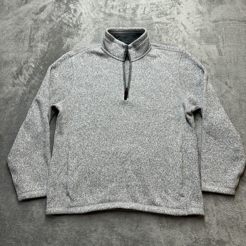 Faherty Sweater 1/4 Zip Performance Pullover Men's Sz Large Gray MKH2310-GGA